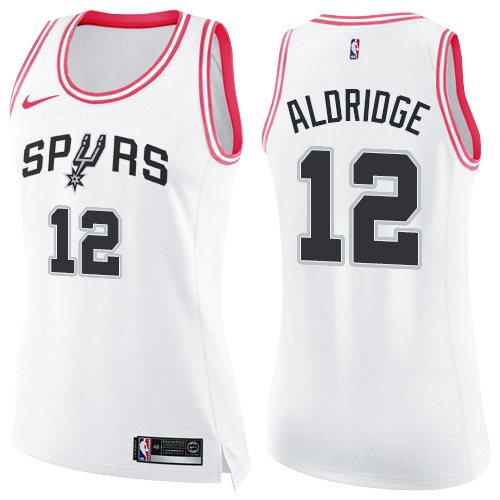 White Antonio Spurs #12 Nike Game-Used Style Jersey Basketball Jersey