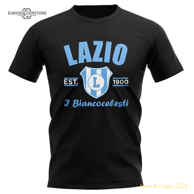 Top-Quality Match-Day Lazio Established Football T-Shirt (Black)