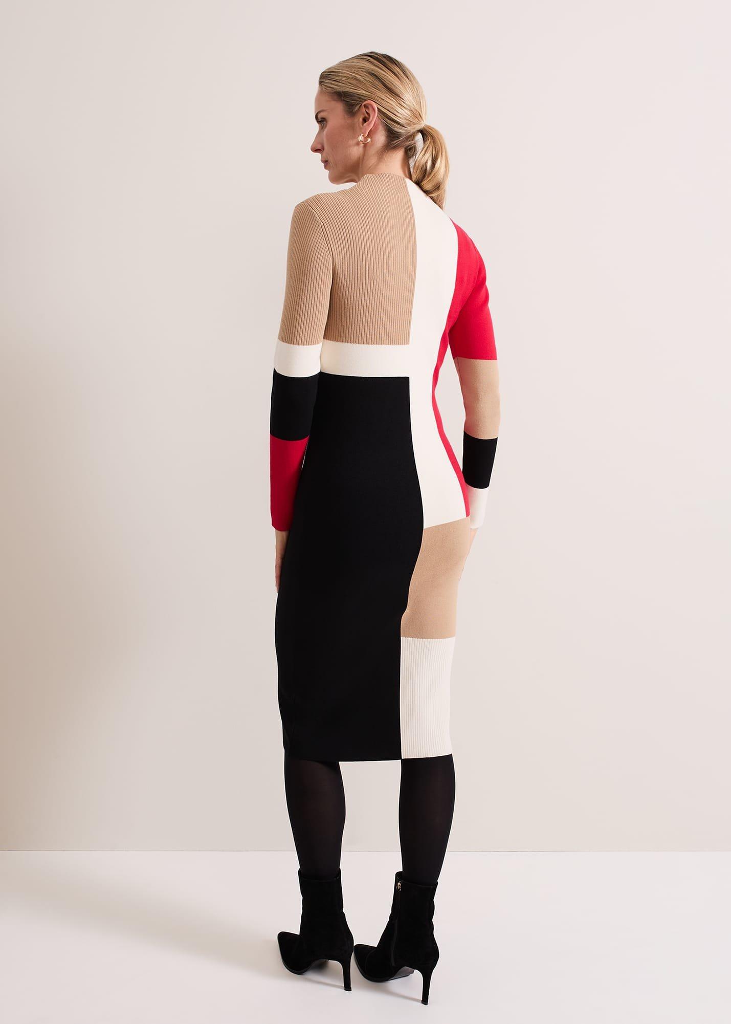 Nancy Colourblock Column Midi Dress
