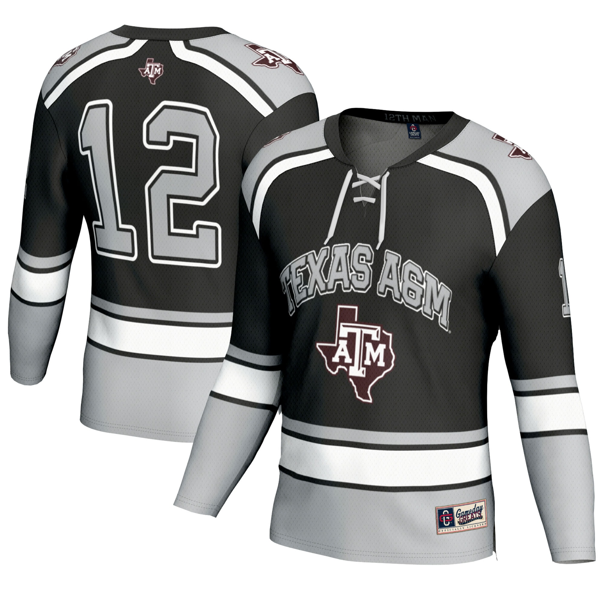 [NJP] Texas A&M Aggies GameDay Greats Youth Hockey Fashion Jersey - Black
