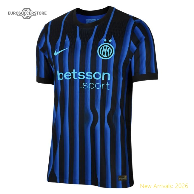 Genuine 2025-2026 Inter Milan Home Authentic Dri-Fit Adv Shirt (Vieri