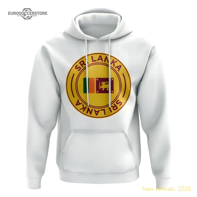 Sri Lanka Football Badge Hoodie (white) - Cost-effective