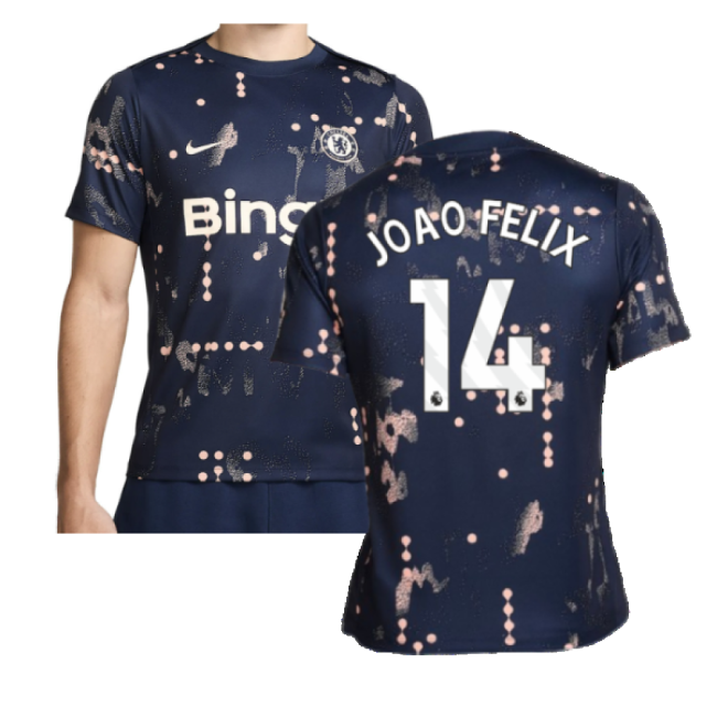 Chelsea Chelsea Academy Pro Pre Match Shirt Obsidian Joao Felix #1...