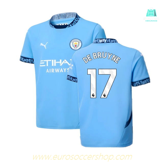 2024-2025 Man City Home Shirt (Kids) (De Bruyne 17)