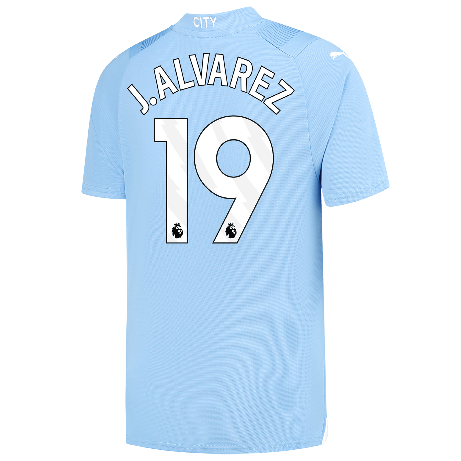 Manchester City's J.ALVAREZ 19 Home Jersey for the 23-24 season