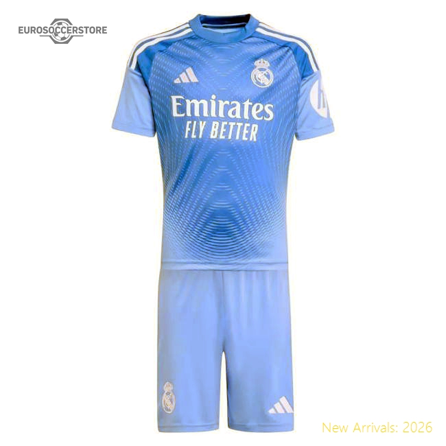 Premium-grade 2025-2026 Real Madrid Home Youth Goalkeeper Kit (casi