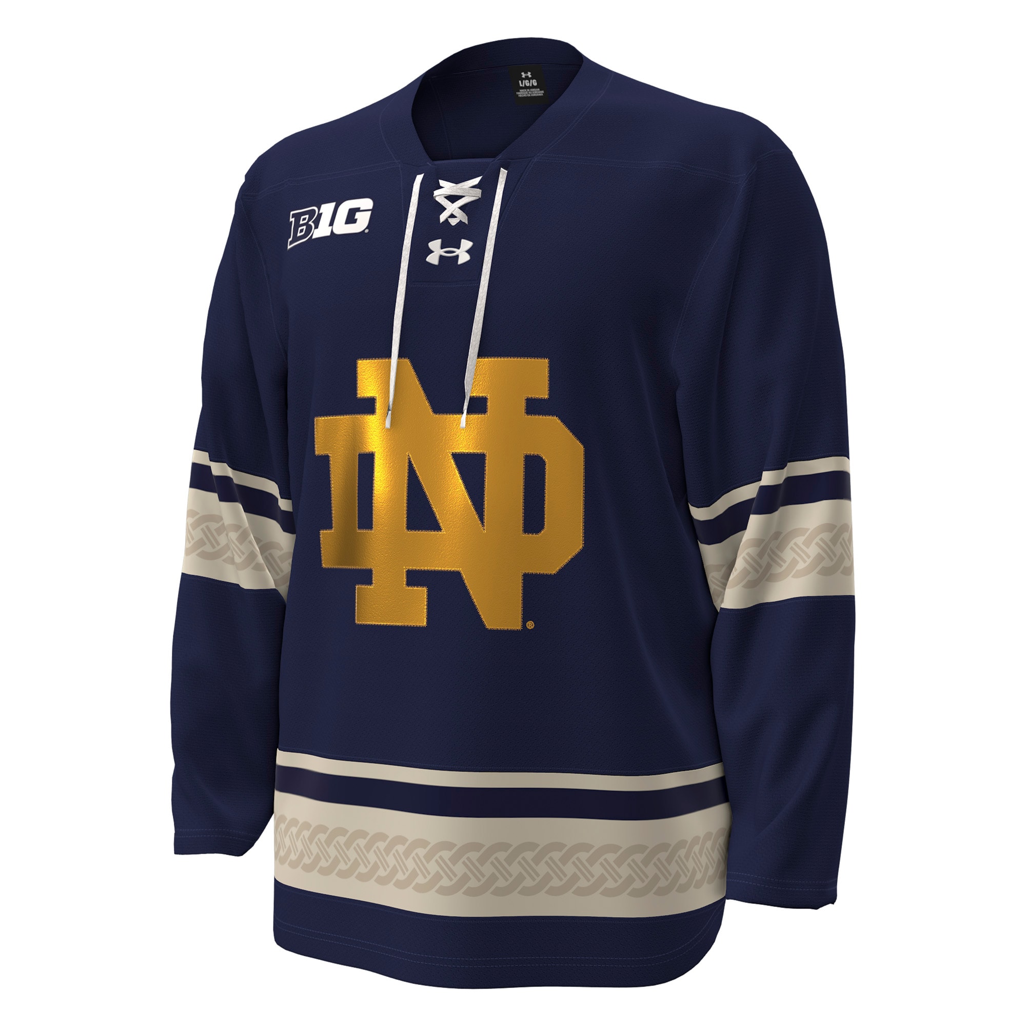 [NJP] Notre Dame Fighting Irish Alternate Replica Hockey Jersey - Navy