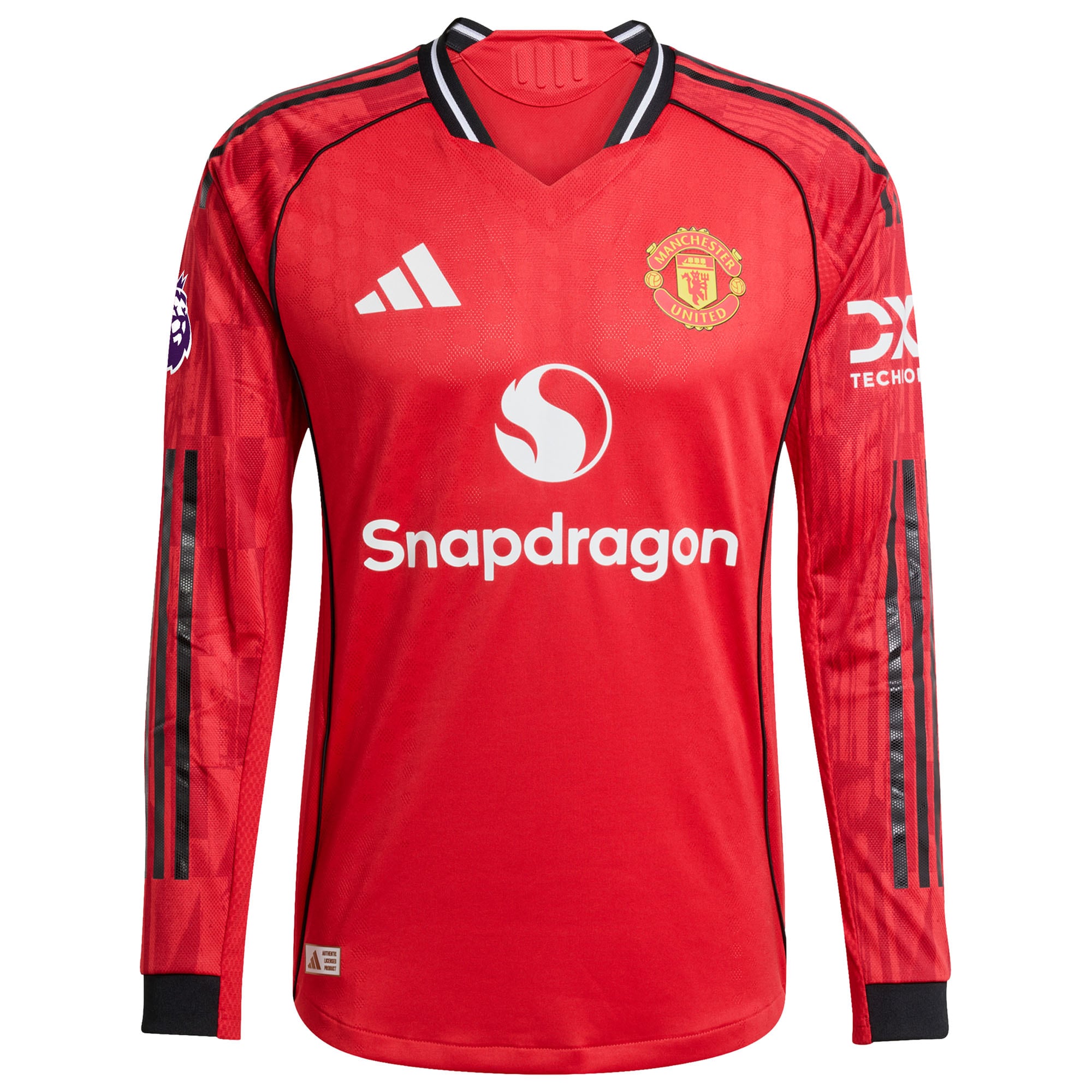 [SJH] Manchester United Home 2025/26 Authentic Player Long Sleeve Jersey - Red
