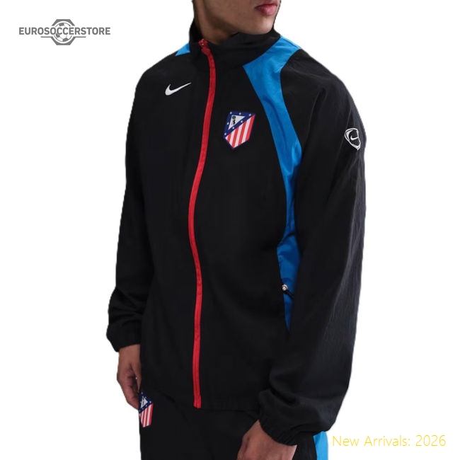 Supporter 2025-2026 Atletico Madrid T90 Tracksuit Jacket (Black)