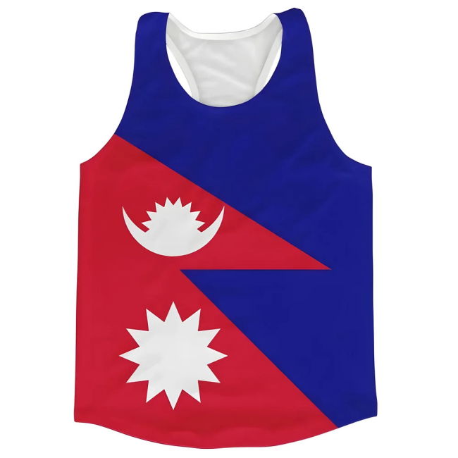 Exclusive-Design Nepal Flag Running Vest Pro-Grade Fan-Favorite