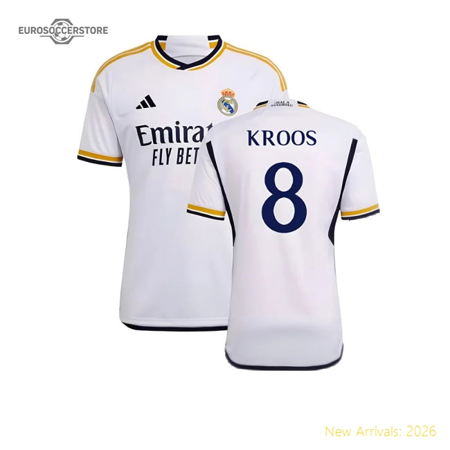 Real Madrid Official Home Jersey Spanish League Performance Fabric