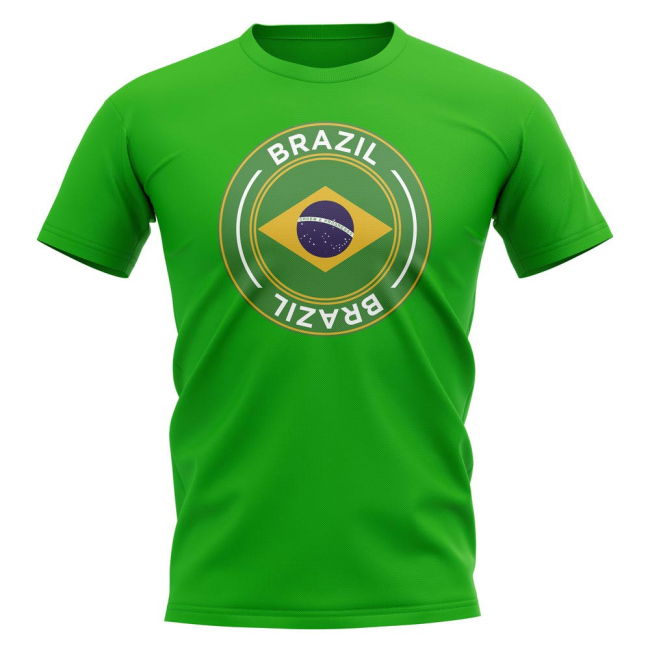 Quality Brazil Football Badge T-Shirt (Green) National Quality