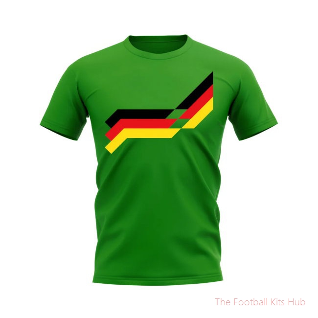 Germany 1998 Retro Pattern T-shirt (Green)