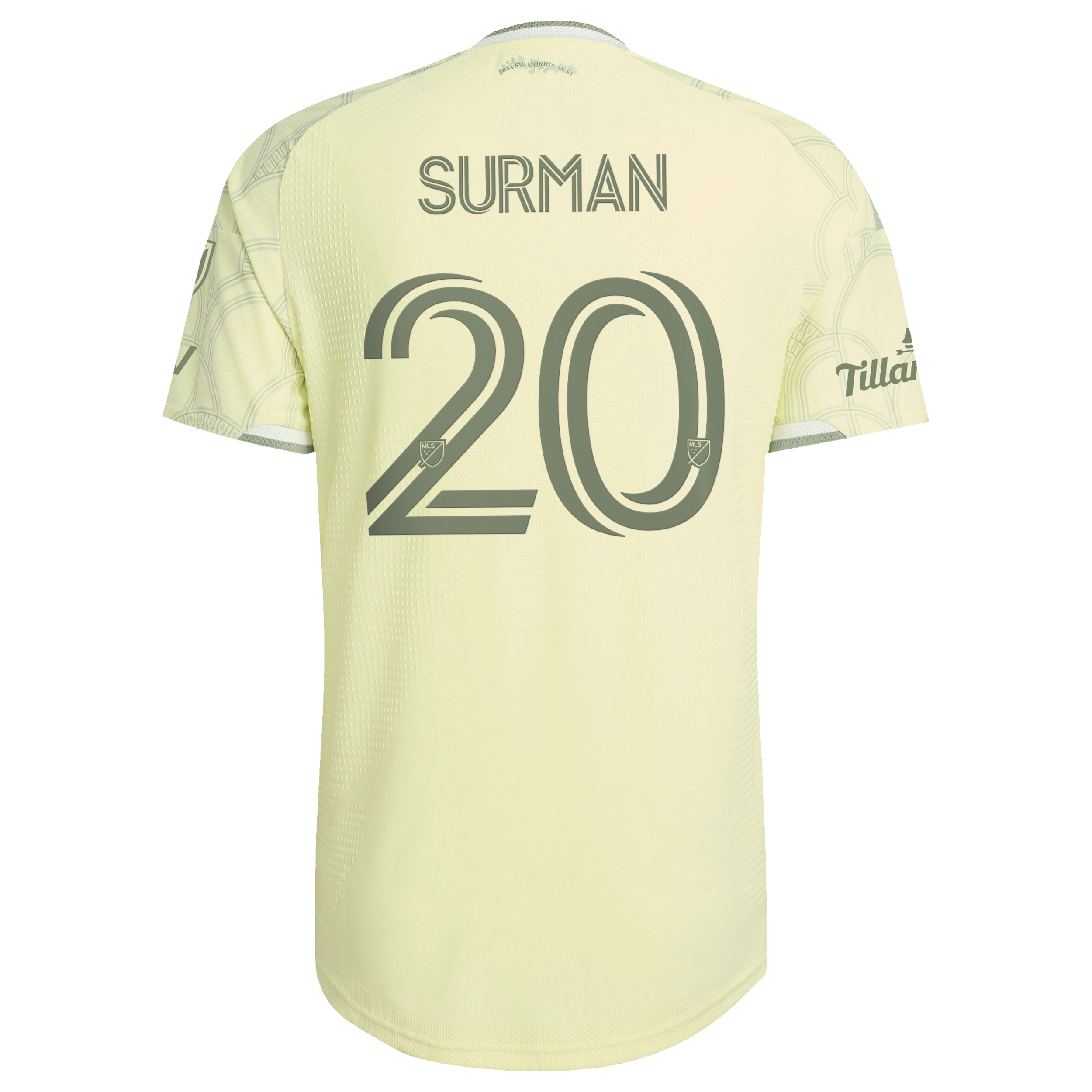 [LK] Finn Surman Portland Timbers 2026 Civic Stadium Kit On-Field Authentic Patch Jersey - Yellow