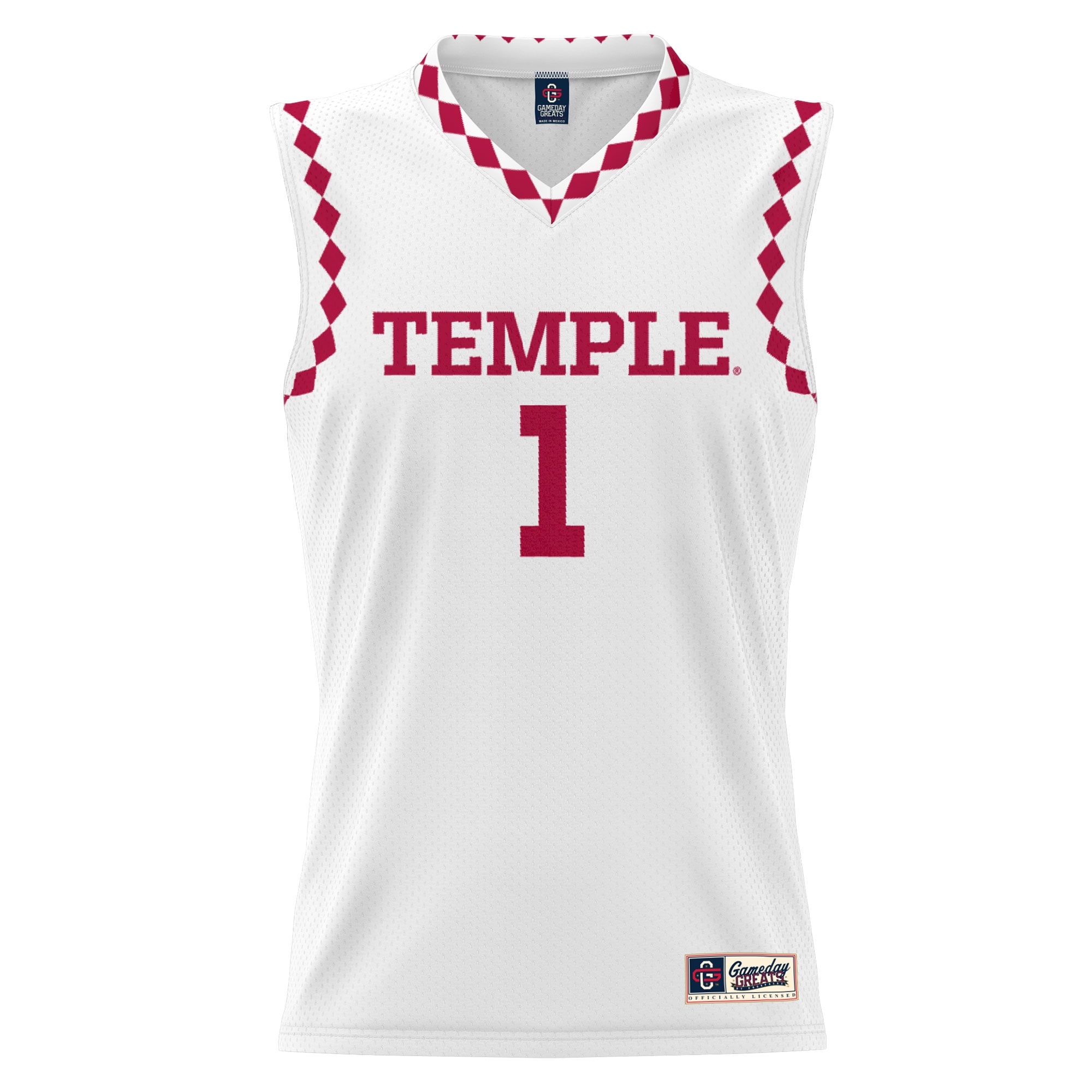 [DDG] Temple Owls GameDay Greats Youth Lightweight Men's Basketball Fashion Jersey - White
