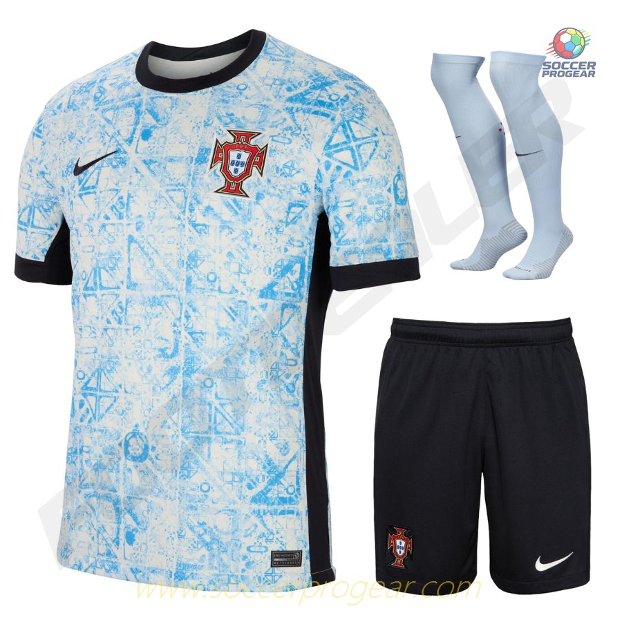 Portugal Away Kids Football Kit Soccer Shirt 2024-2025 Season