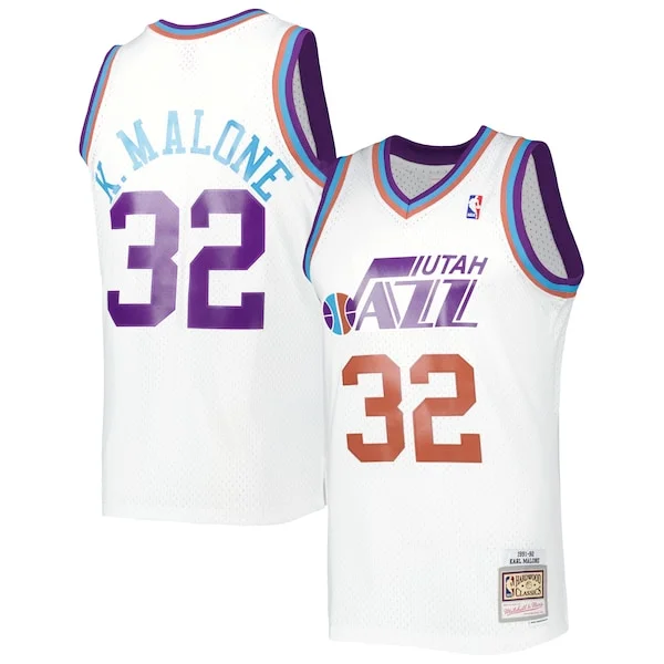 Karl Malone UTA Swingman Jersey - premium NBA - White casual