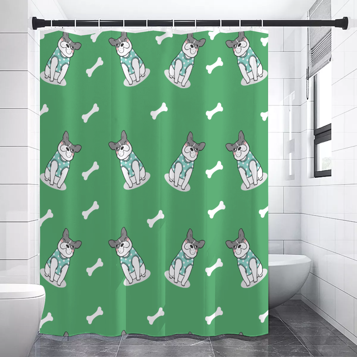 French Bulldog Zeus Shower Curtains Practical Pet Supply
