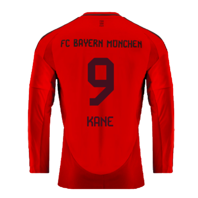Authentic 2024-2025 Bayern Munich Long Sleeve Home Shirt (Kane 9)