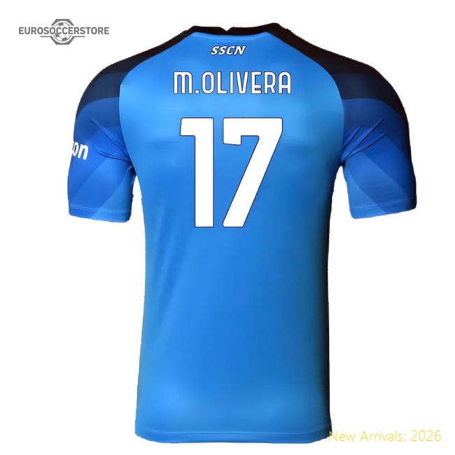 Official Napoli 2022-23 Player Issue Home Shirt (3Xl) (M.Olivera 17)