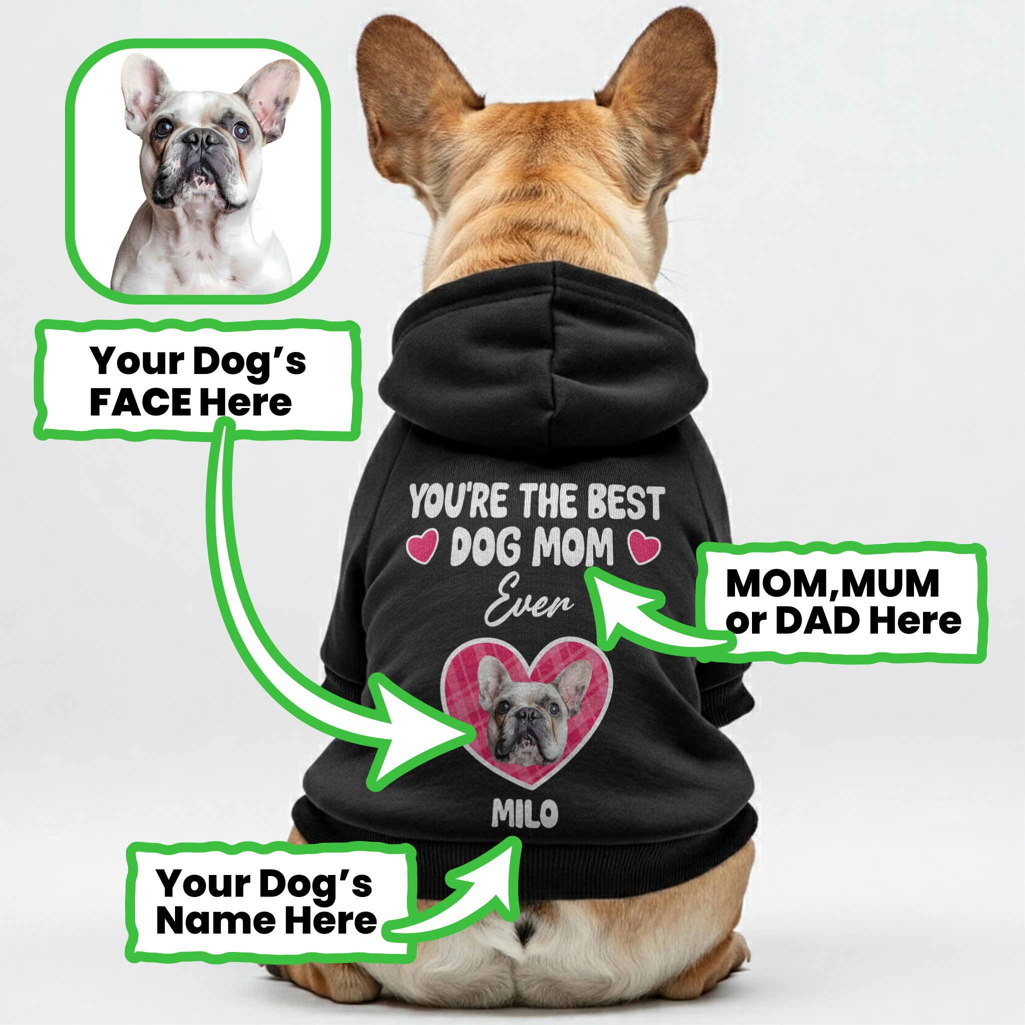 French Bulldog Best Mom Personalized French Bulldog Hoodies With Funny