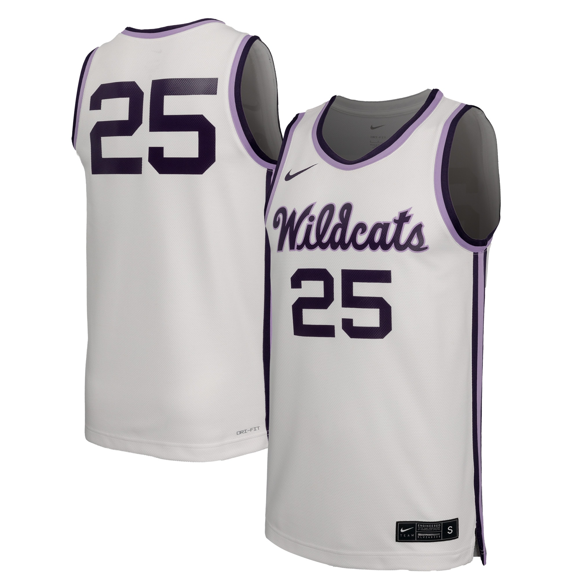 [DDG] #25 Kansas State Wildcats Nike Replica Basketball Jersey - White