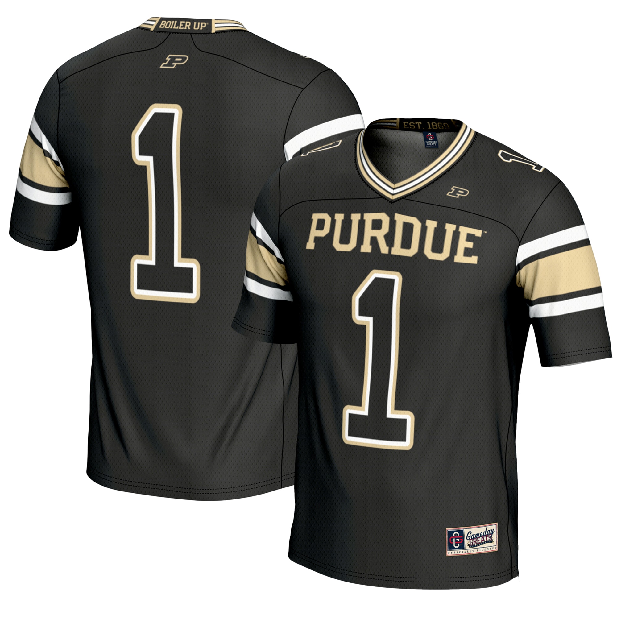 #1 Purdue Boilermakers GameDay Greats Endzone 2026/2027 Football Jersey - Black