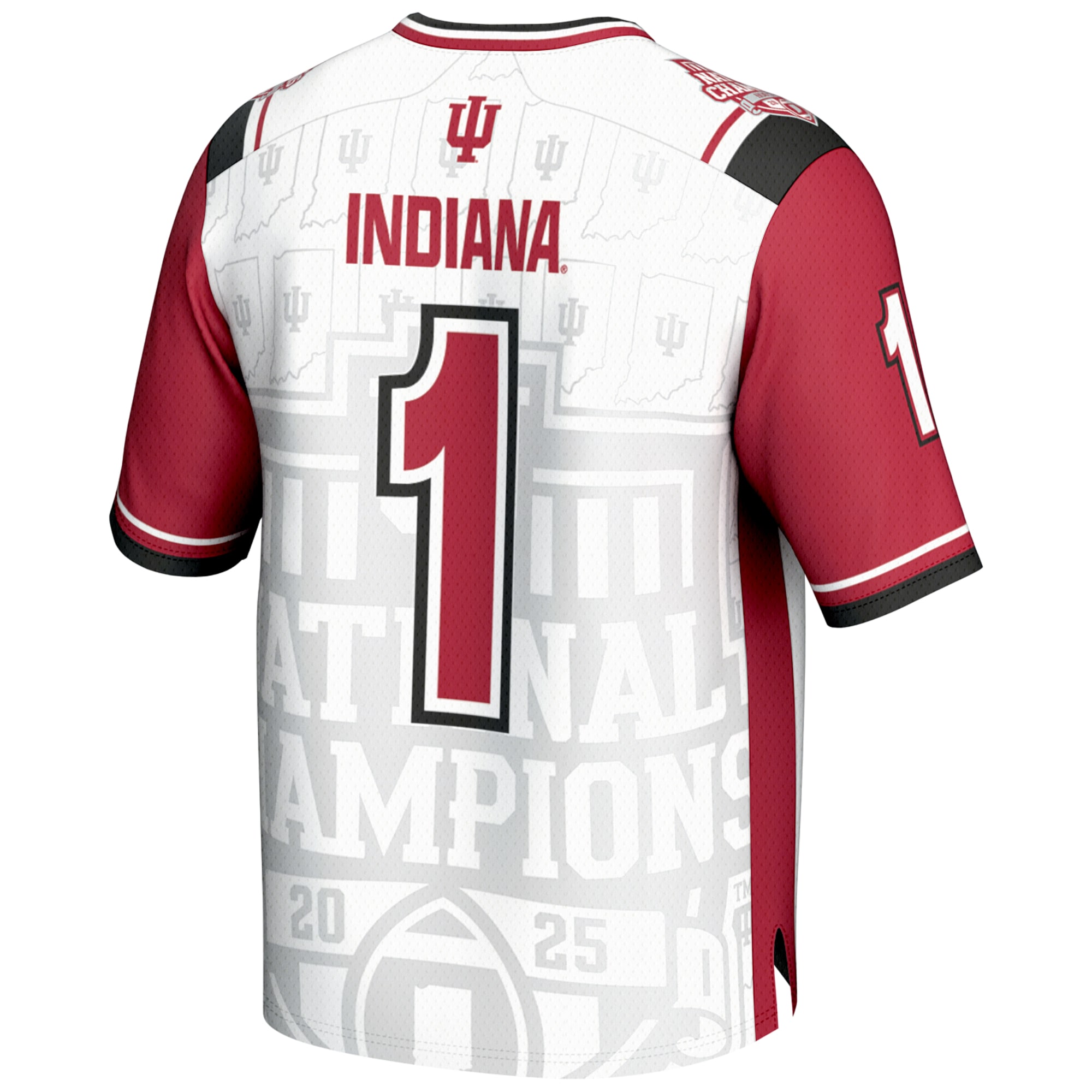 #1 Indiana Hoosiers GameDay Greats Youth College Football Playoff 2025 National Champions Commemorative Lightweight Fashion Jersey - White