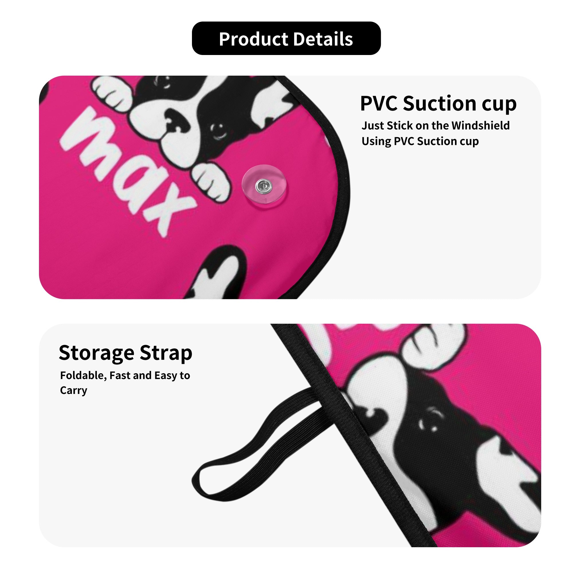 Shade With Frenchie's Name - Non-slip Car Auto Sun Shade Dog Supplies