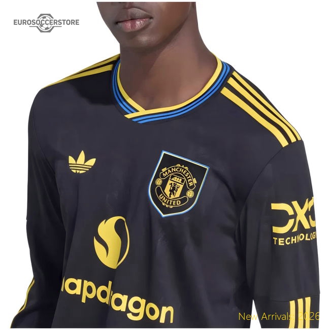 Authentic 2025-2026 Man Utd Long Sleeve Third Shirt - Premium Quality