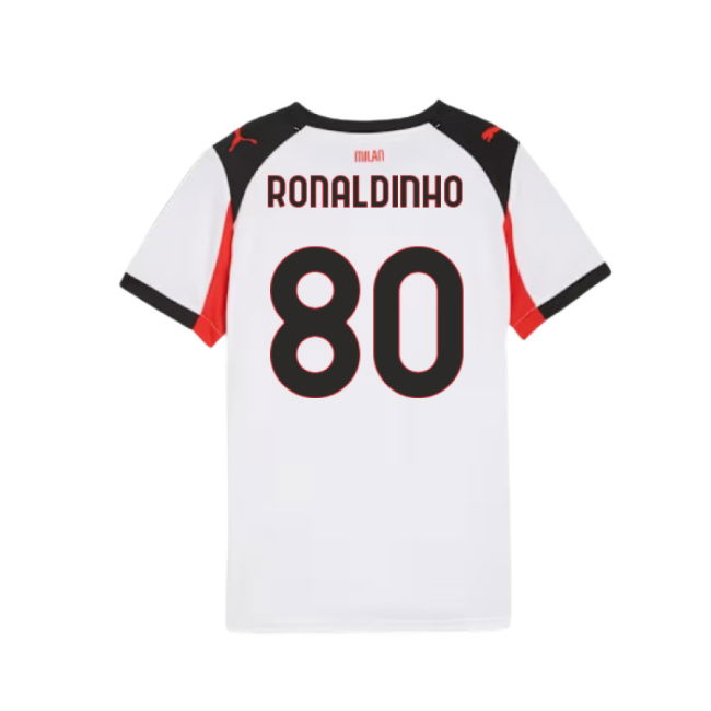 2025-2026 AC Milan Away Shirt (Kids) (Ronaldinho 80)