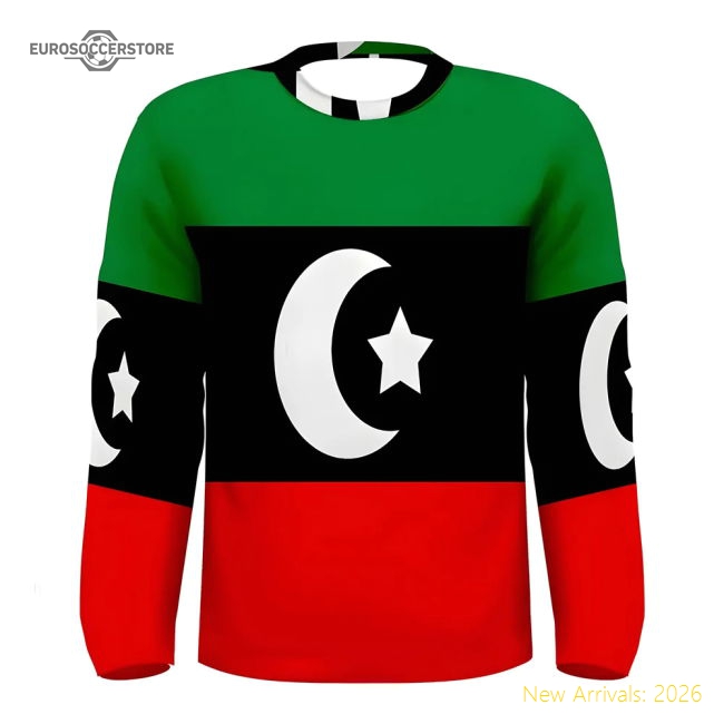 High-quality Libya Flag Long Sleeve Sublimated Sports Jersey
