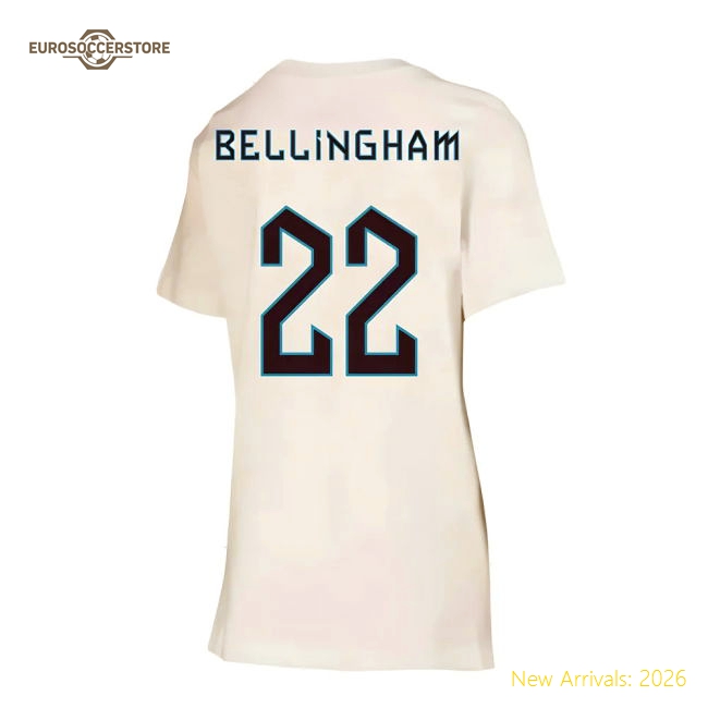 2022-2023 England Crest Tee (White) - Kids (Bellingham 22)