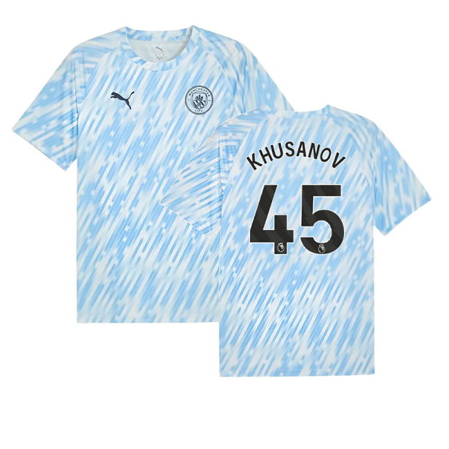 2025-2026 Man City Jersey (Silver Sky) (Khusanov 45) (Silver Sky)
