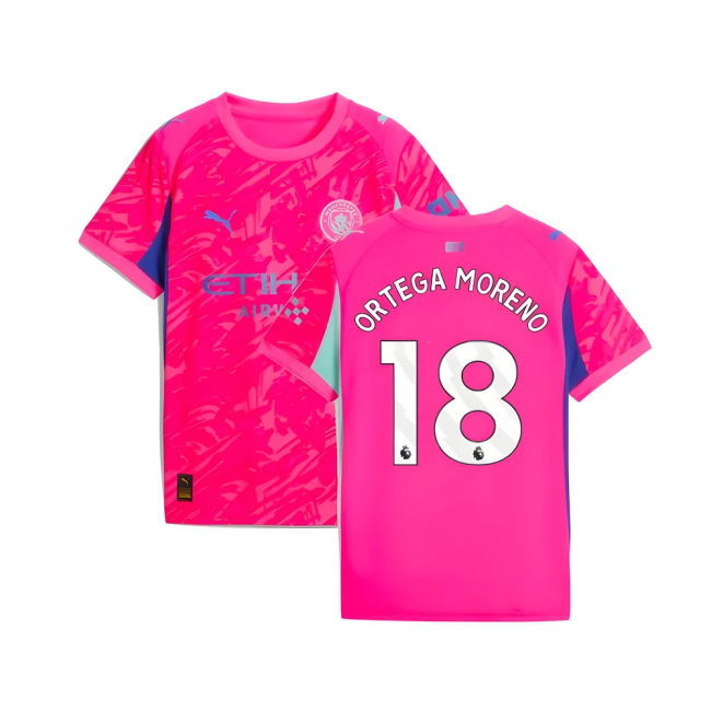 Man City Goalkeeper Football Shirt 2025-20 - Ortega Moreno 18 L M S...