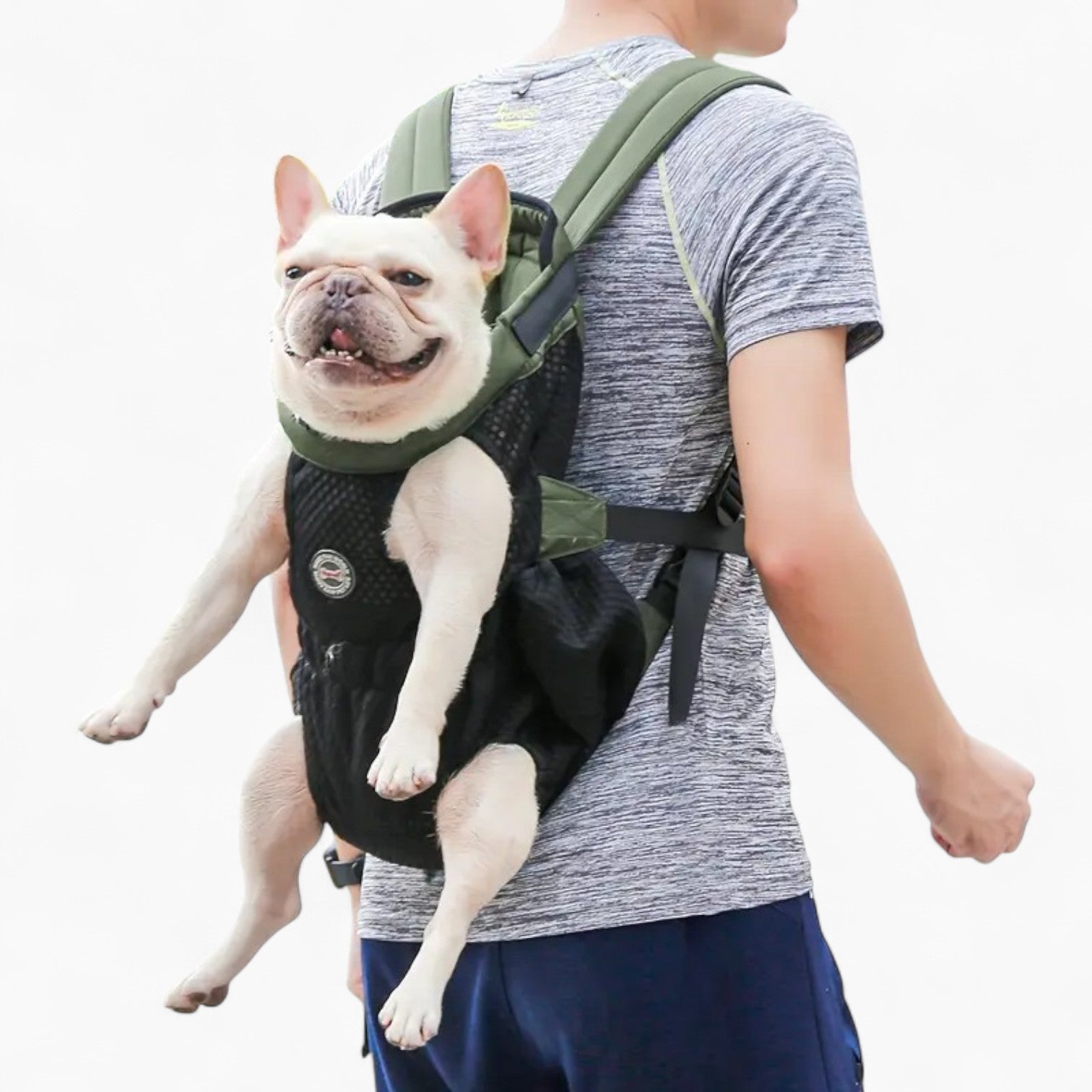 French Bulldog Woofcarry Frenchie Backpack Breathable Mesh Pet Carrier