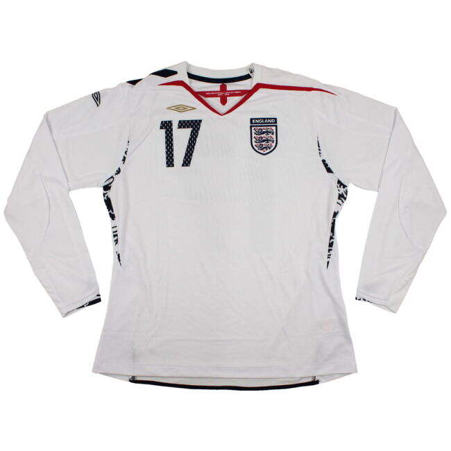 Cost-effective England 2007-09 Long Sleeve Home Shirt (Womans - 16) #17 (Excellent) Mature