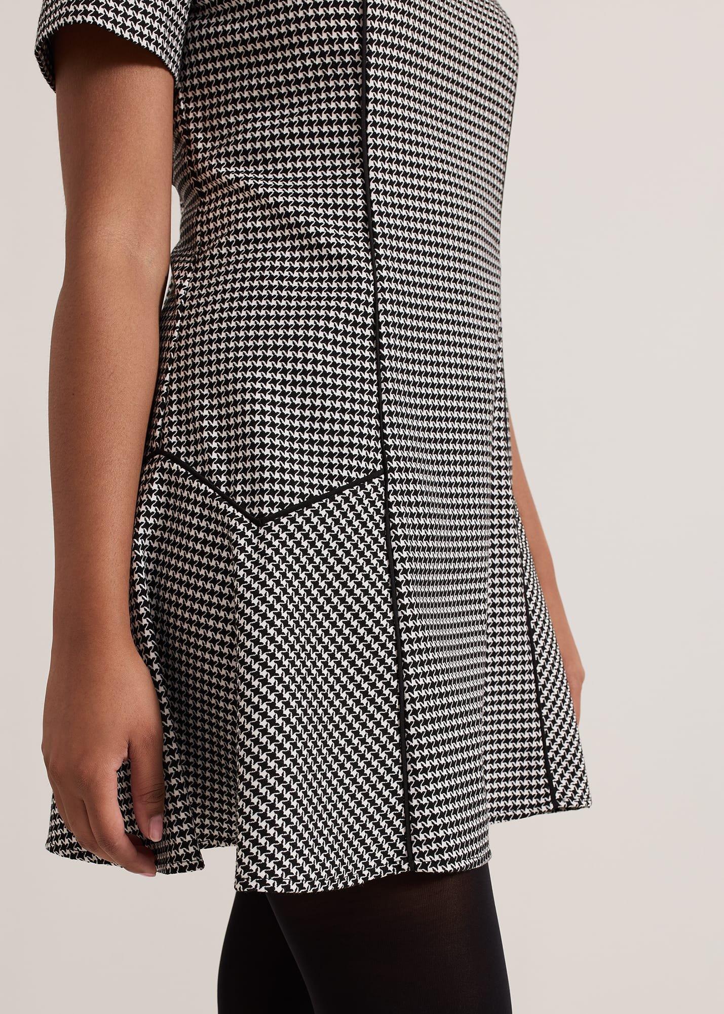 Petite Viola Houndstooth Mini Dress