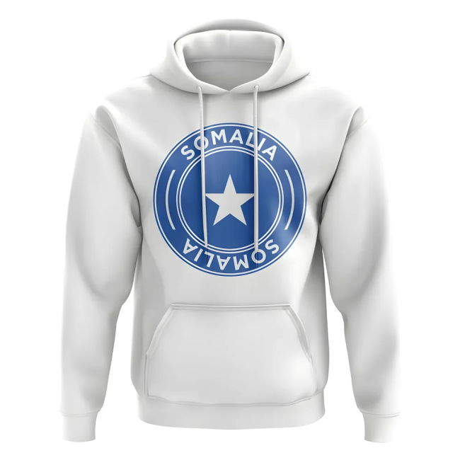 Elite Top-Tier Somalia Football Badge Hoodie (White) Limited-Edition