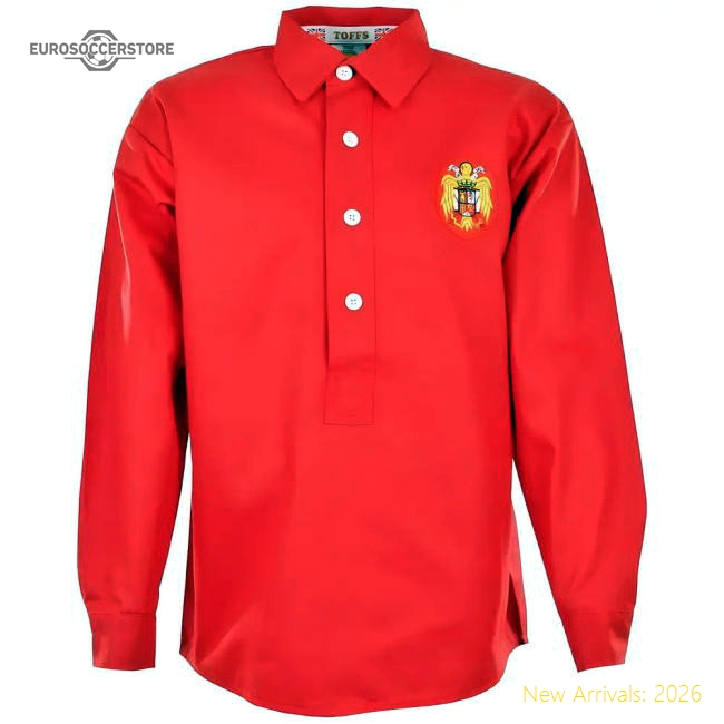 Genuine Spain Nt 1950s World Cup Retro Football Football Shirt