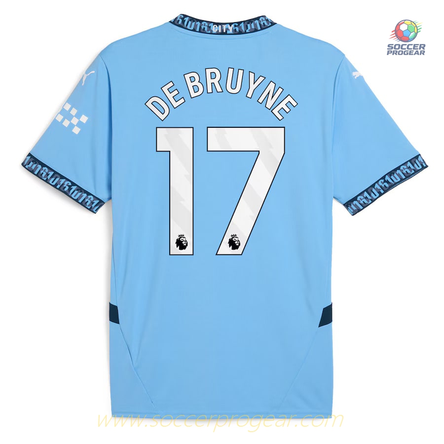 Manchester City Home Child Kit Shirt 2024/25 Collection De Bruyne