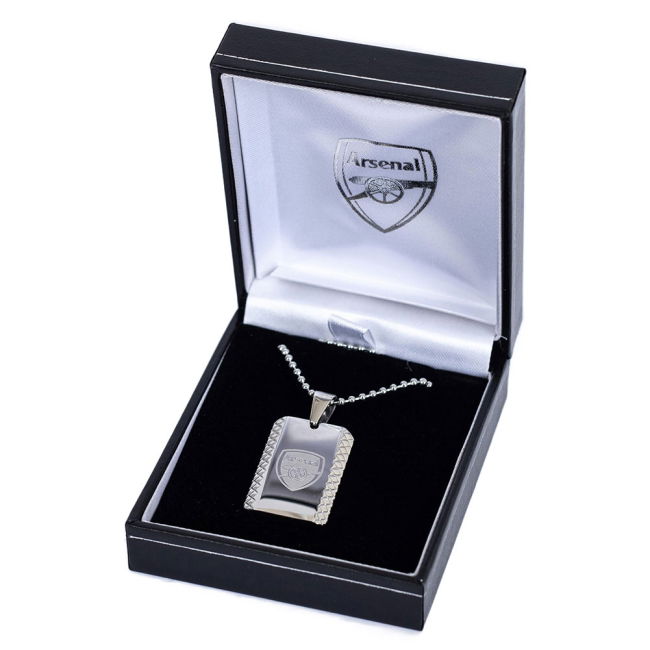 Arsenal FC Patterned Dog Tag & Chain - high quality