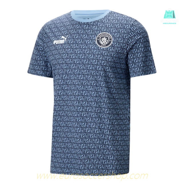 2024-2025 Man City ftblCulture Tee AOP (Navy) - Kids (Foden 47)
