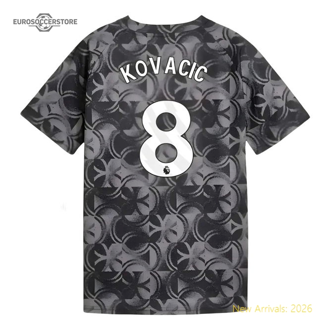Shirt Black - Kids Kovacic 8 2025-2026 Man City Warm Up
