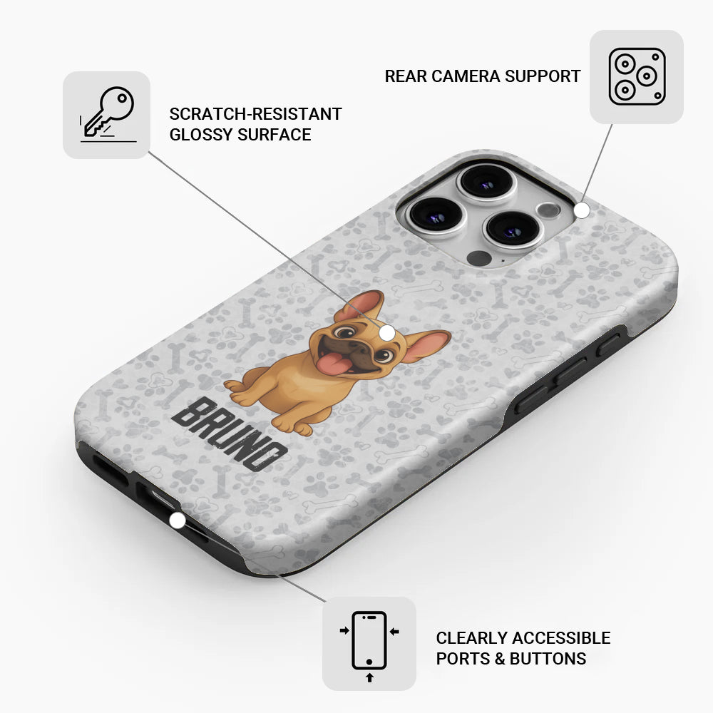Durable Bruno - Personalized Dual-layer Phone Case for Street Style
