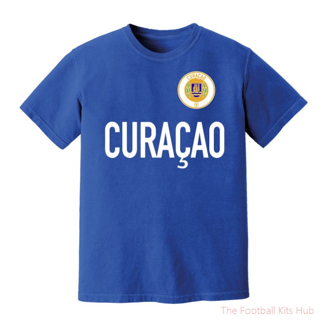 Curacao National Team Text T-Shirt (Blue)