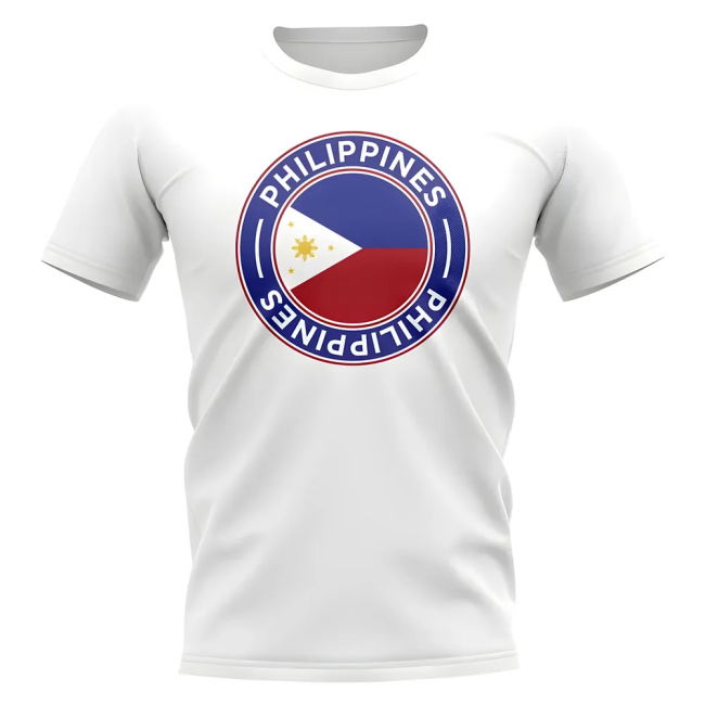 Fan-Favorite World-Class Philippines Football Badge T-Shirt (White)