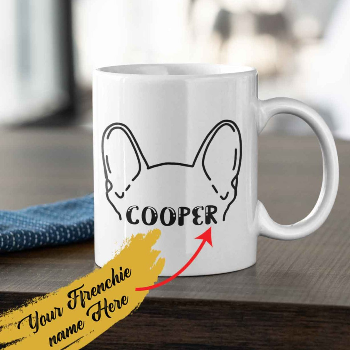 Custom Mug with Frenchie Name