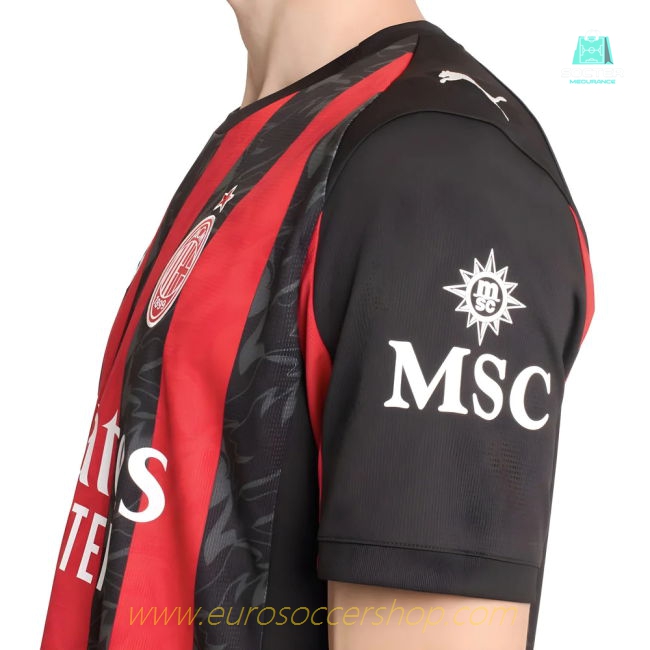 2025-2026 AC Milan Home Shirt (Weah 9)