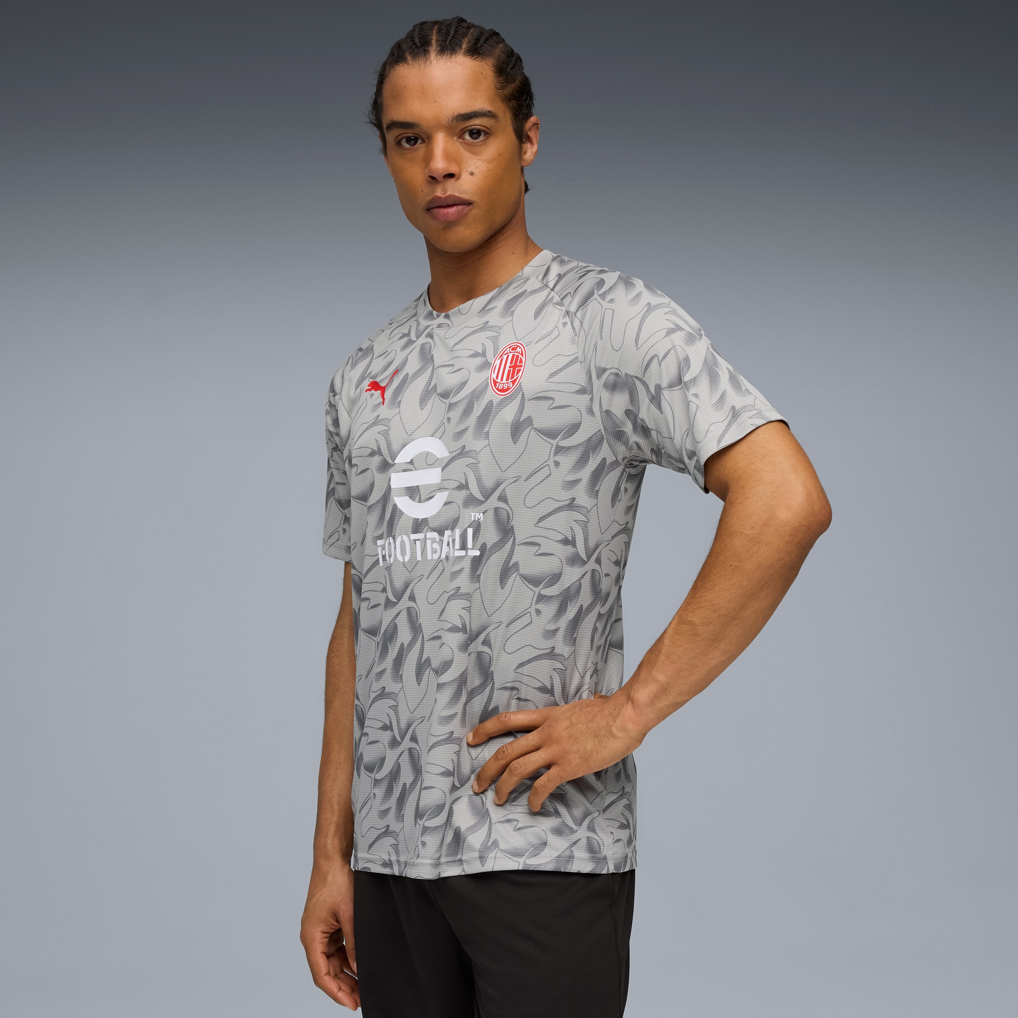 [SJH] AC Milan 2025/26 Pre-Match Training Jersey - Gray